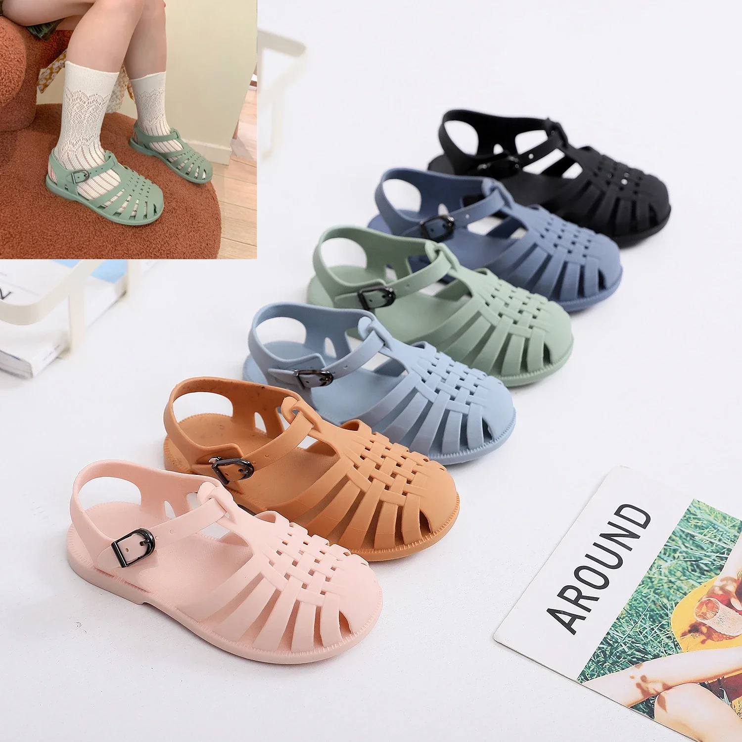 Child Beach Shoes for Sea Summer Girls Gladiator Sandals Baby Soft Non-slip Princess Jelly Shoes Boy Roman Flip-flops baby shoes kids shoes children sandals kids sandals beach shoes