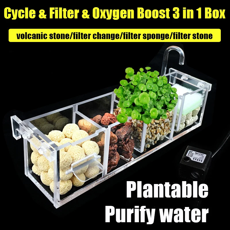 Creative Acrylic Betta Fish Tank Filter Aquarium Tanks For Fish Water