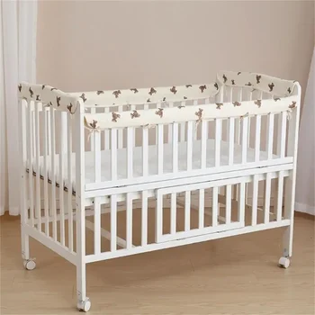 Protezione per lettino SoftEdge Set di protezioni per culla per bambini Set di protezioni per culla con copertura avvolta Striscia anticollisione