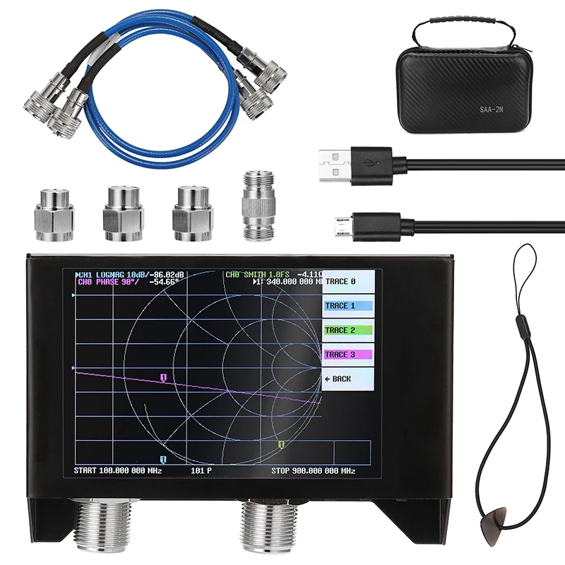

3G Vector Network Analyzer 4 Inch Display LCD Screen NanoVNA V2 3GHz Antenna Analyzer Shortwave HF VHF UHF Antenna Analyzer