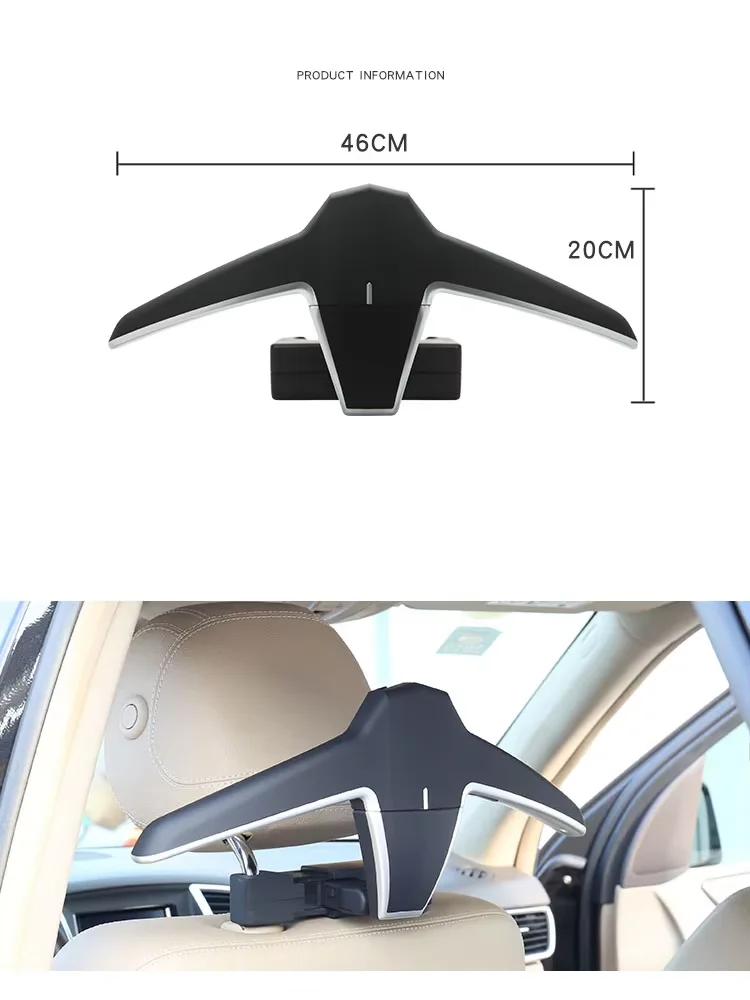 Car Clothes Hanger Multifunctional Car Seat Hook Hanger Headrest Coat High Quality Clothes Suits Holder Bear Load 20 kg