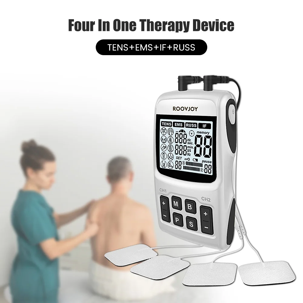 Rechargeable Needle Therapy Massage Machine EMS TENS Unit Muscle Therapy Stimulator Physiotherapy Pulse Back Full Body Massager 2