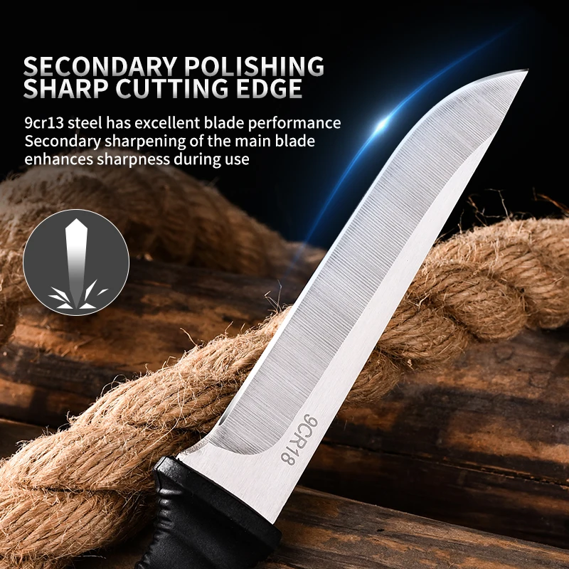 Outdoor Knife Self-Defense Knife Outdoor Survival High Hardness One Steel Portable Mountaineering