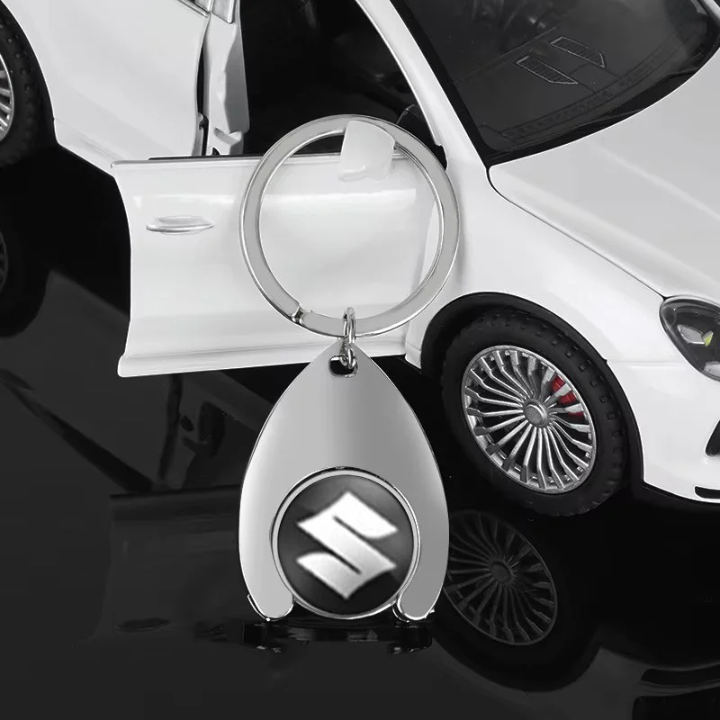 스즈키 알토 발레노 셀레리오 그랜드 비타라 이그니스 짐니 스위프트 SX4용 합금 자동차 로고 키체인 키링 액세서리