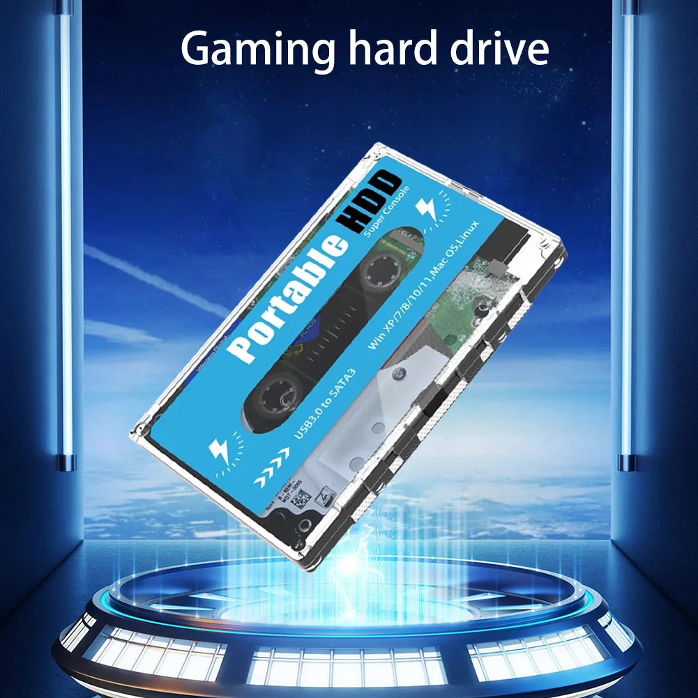 500G Portable External Hard Drive Batocera 33 With 110000+ Game Games for PS2/PS1/SS/MAME/ARCADE Emulator for Laptop/PC/Windows