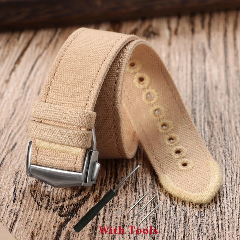 Universal Sport Weave Nylon Watch Strap with Fold Buckle – High Quality Fabric Bracelet