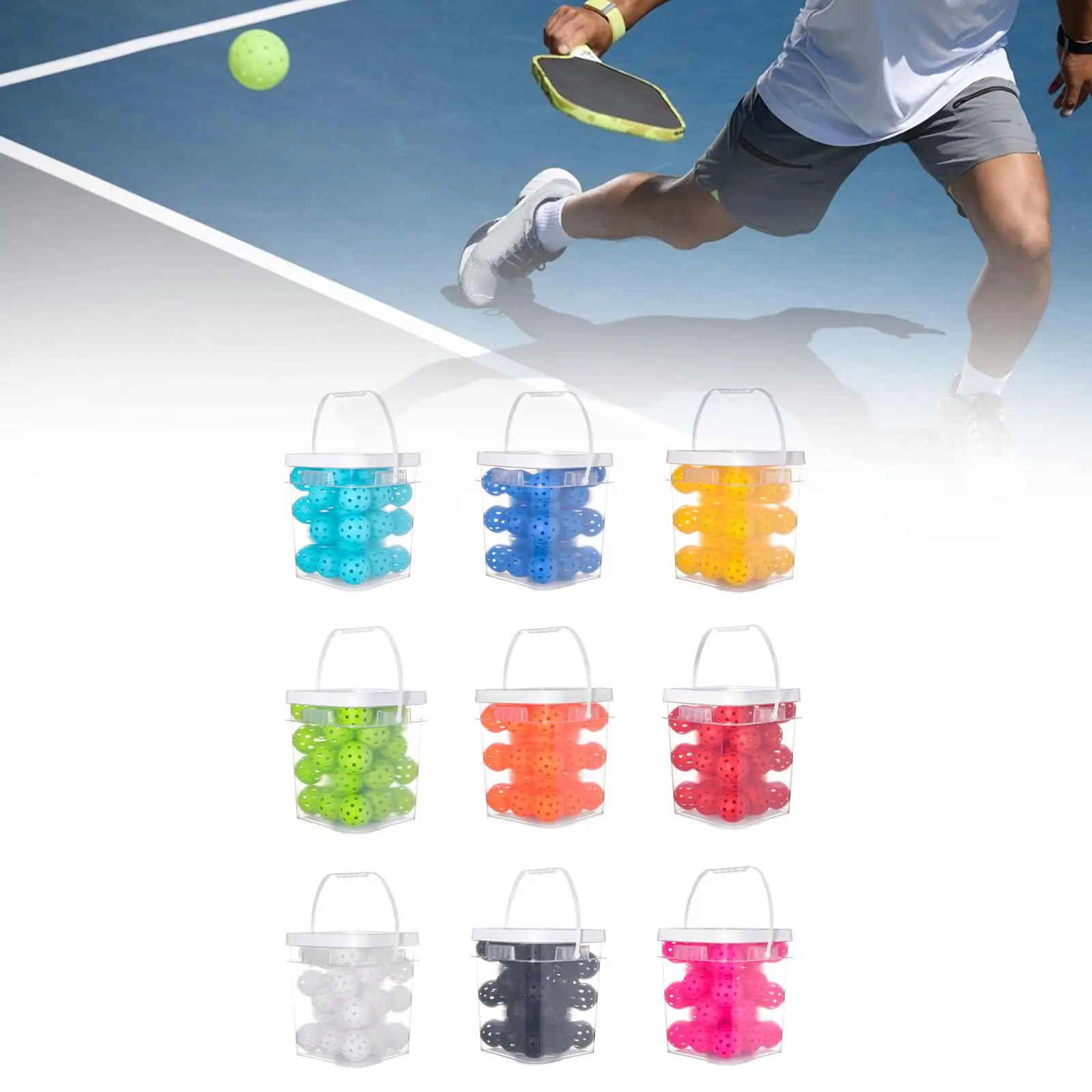 Outdoor Pickleball Balls 36 Packs Professional for Tournament Play 40 Holes Specifically Designed for Outdoor Courts