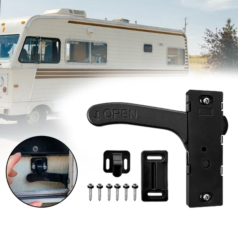 Door Lock Set Handle Lock Kits Metal for Trailers & Campervans