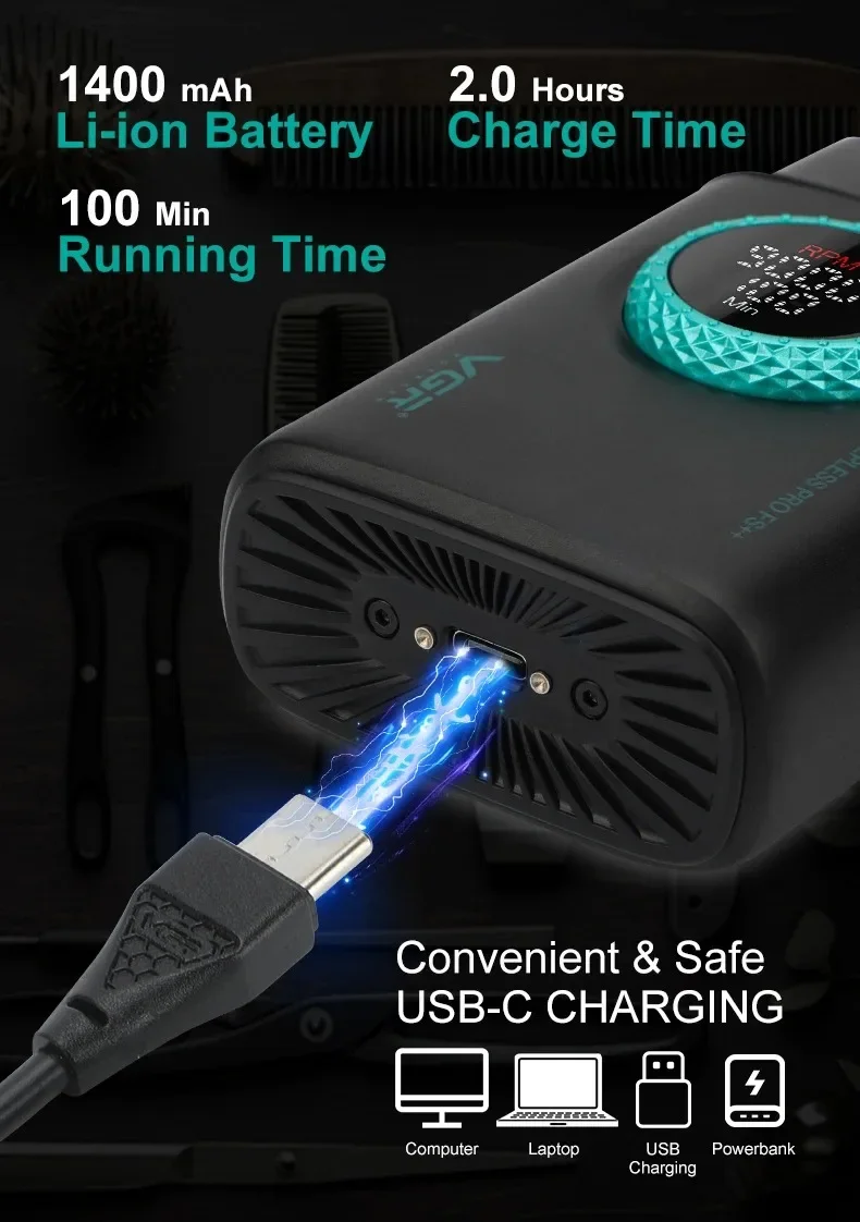 Trimmer Professional Shaver Cordless Hair Cutting Machine Barber Electric Hair C