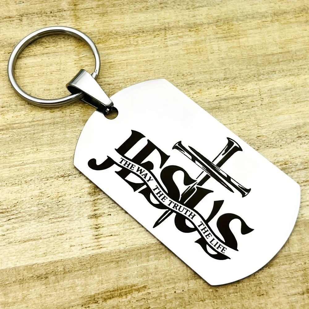 John-14:6 Stainless Steel Keyring Accessories Faith Gifts Keyrings Brand Name: Chuhao