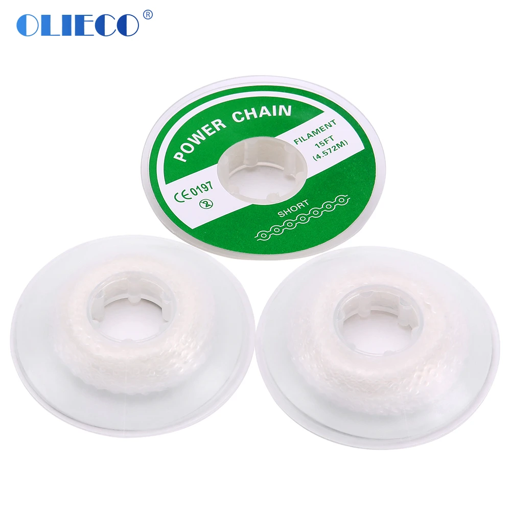 

OLIECO Dental Orthodontic Power Chain Clear Long Short Continuous Ultra Elastic Rubber Band Clinic Supplies Dentistry Tools
