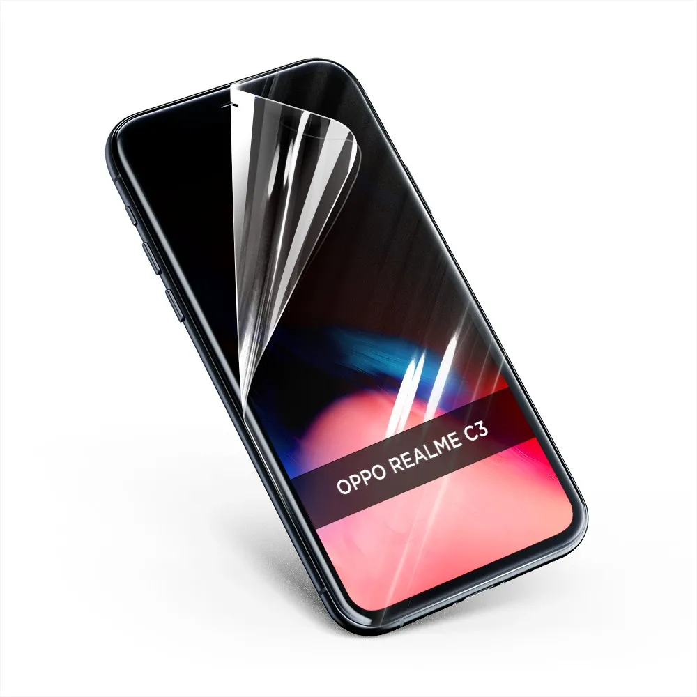 Гидрогелевая пленка для Oppo Realme C3 Защитная на экран телефона полное покрытие |