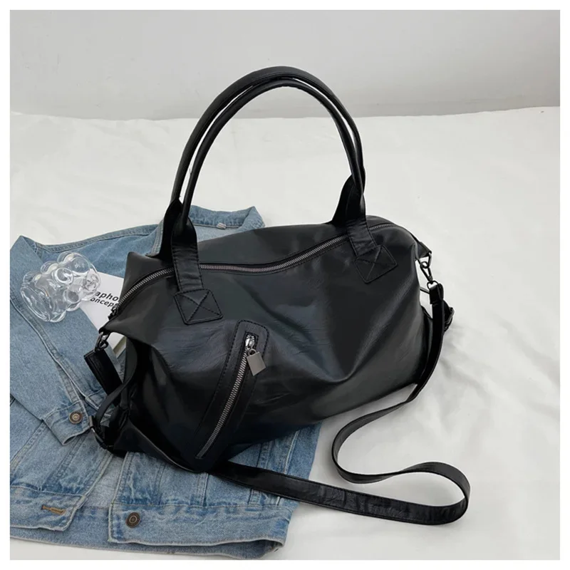 Bolsos de hombro grandes para mujer, de piel suave y de calidad, de color verde, nuevos bolsos de mano de gran capacidad para mujer, bolsos de mano informales que combinan con todo, 2024