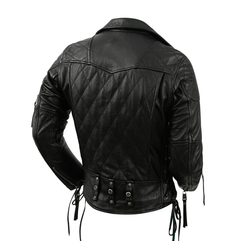 Description Picture 4 of itemMotorcycle Jacket Real Cowhide Leather Jacket Men's Motorcycle Riding Jacket Genuine Leather Mens Motor Biker Jackets 2XL-5XL