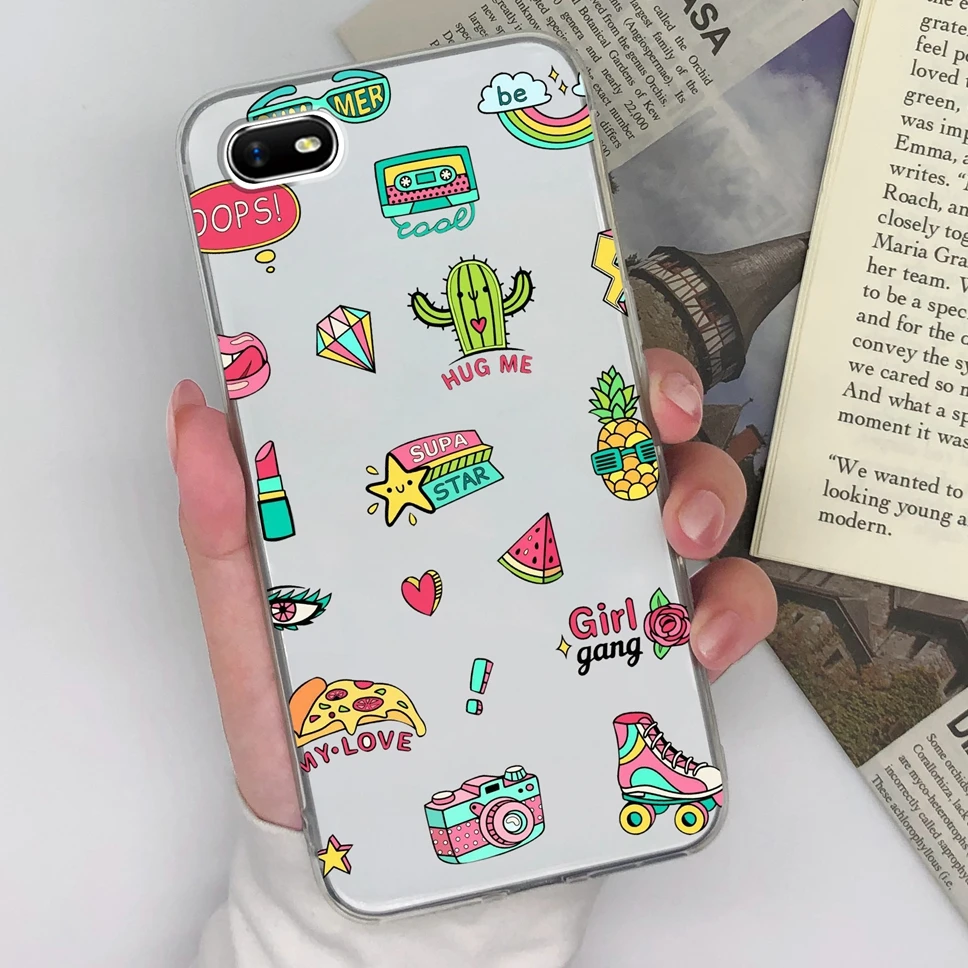 Cute Sweet Girl Transparent Soft Silicone Phone Case – 6.1 inches