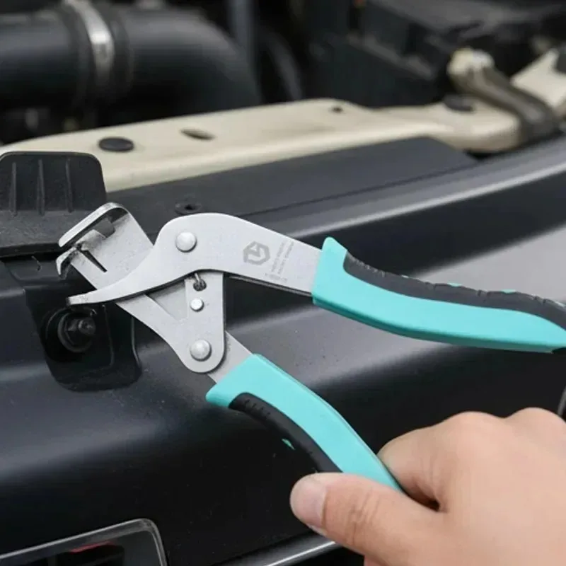 Automotive Clip Pliers Alloy Steel Car Hose Clamp Retaining Clip Removal Tool for Door Panel Fuel Line Quick Connect Disconnect