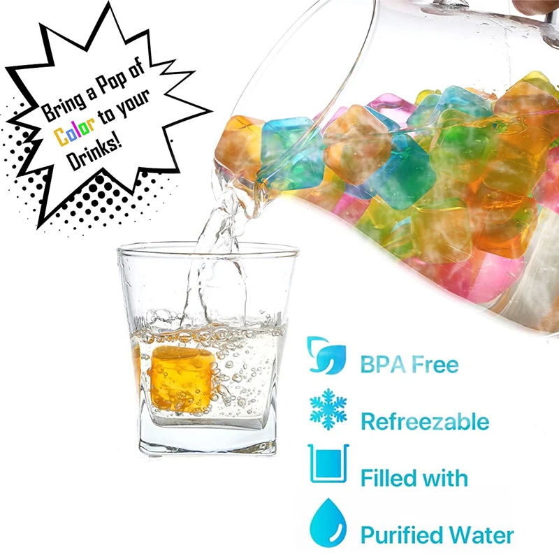 60/90 pz quadrati/a forma di frutta cubetti di ghiaccio riutilizzabili  plastica multicolore Ice Cube Picnic mantenere la bevanda fresca fisica  Cool Party Bar Tool - AliExpress