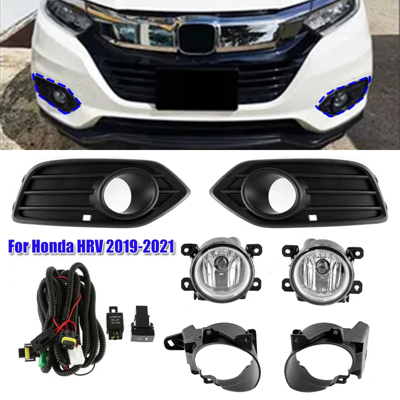 

Car Front Bumper Driving Fog Lights Kit LED Daytime Running Light for Honda HRV 2019-2021