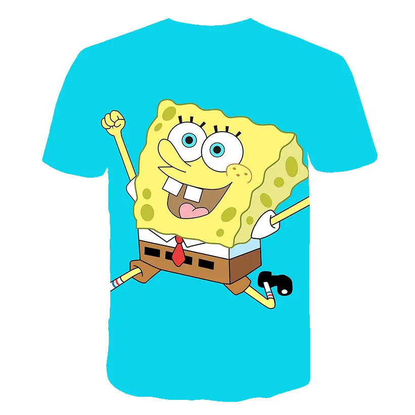 baby pink cotton t shirt Children's T-shirts baby clothes Kid boys girls SpongeBobs casual tops, Japanese anime cartoon games casual hip-hop style t shirt toddler girl	