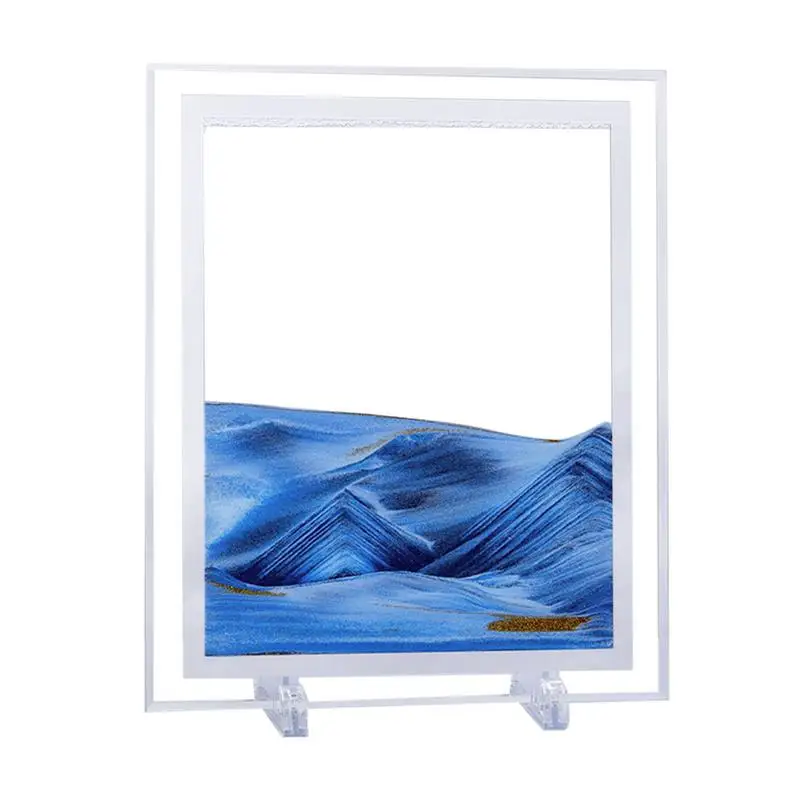 

Движущийся песок искусство движущийся песок искусство Стекло поток песка Живопись 3D глубоководный песчаный пейзаж в движении текущий Песок Рамка динамический песок