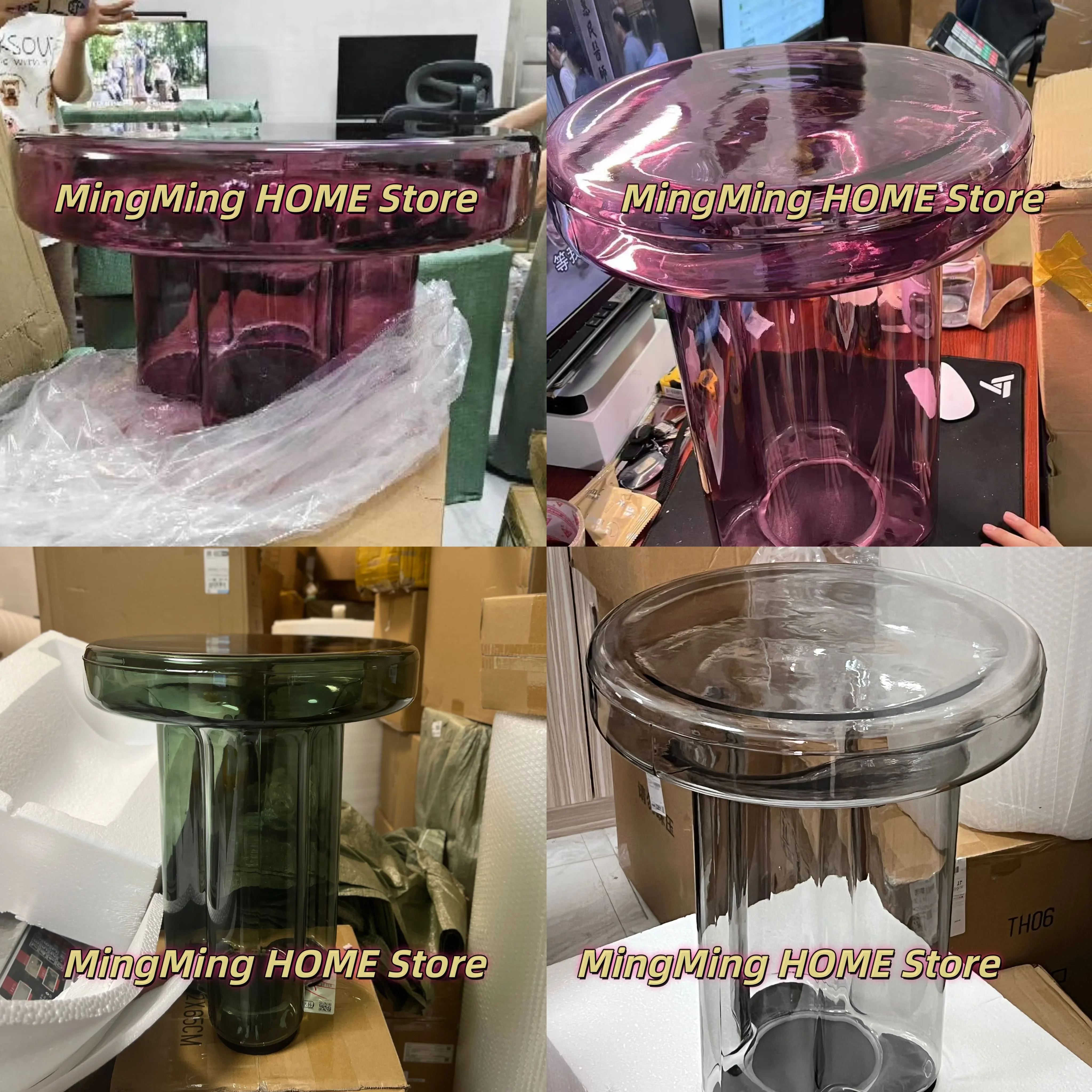 Nordic Light Luxury Glass Coffee Table Creative Petal Shape Living Room Combination Coffee Tables Modern Creative Furniture side end table lift top coffee table
