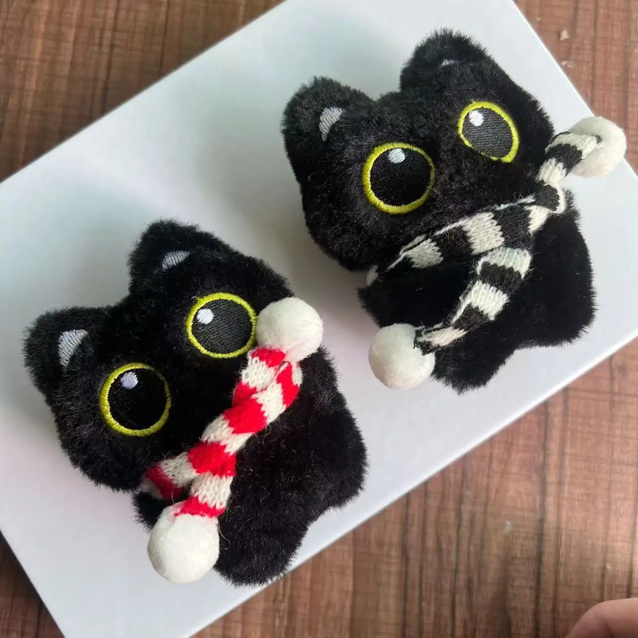 10cm Cute Black Cat Plush Toy Doll Small Pendant Cuddly Pillow Cushion For Boy Girl Birthday Gifts