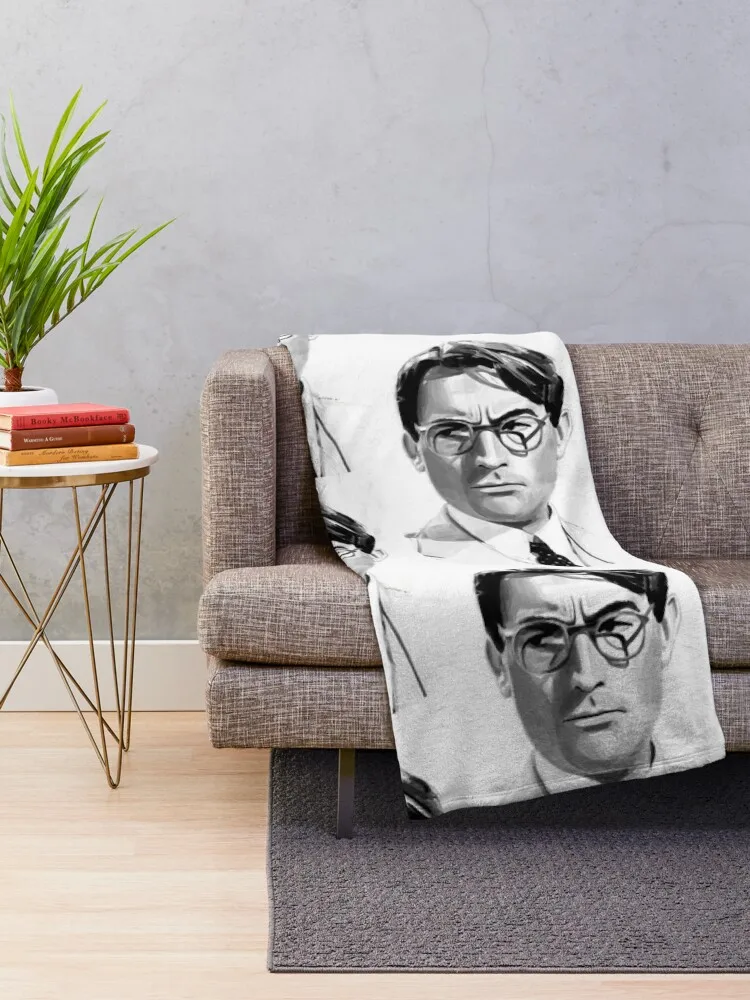 Фото Одеяло Atticus (черно-белое), мягкое одеяло Манга №2