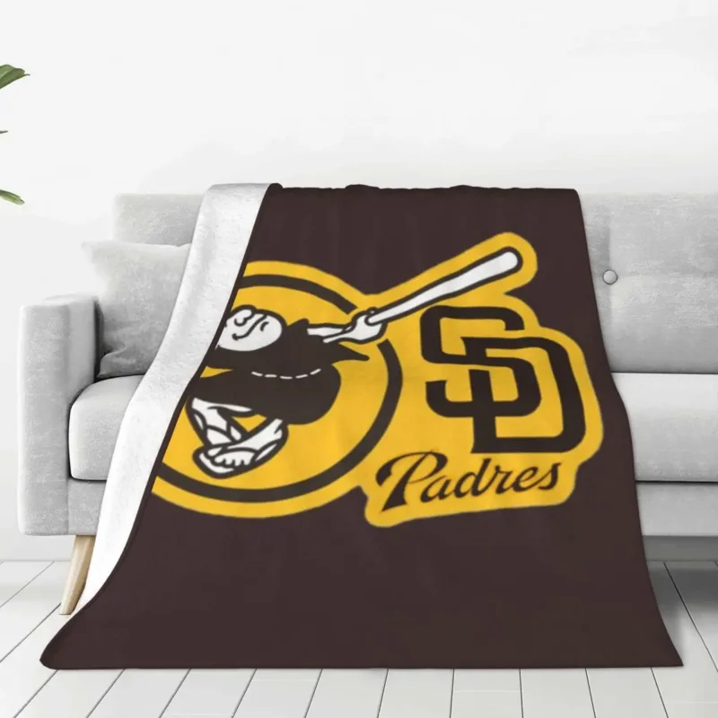 

Padres-San Diego Flannel Blanket Baseball Team Soft Bedding Throws for Chair Sofa Bed Camping Bedspread Sofa Bed Cover