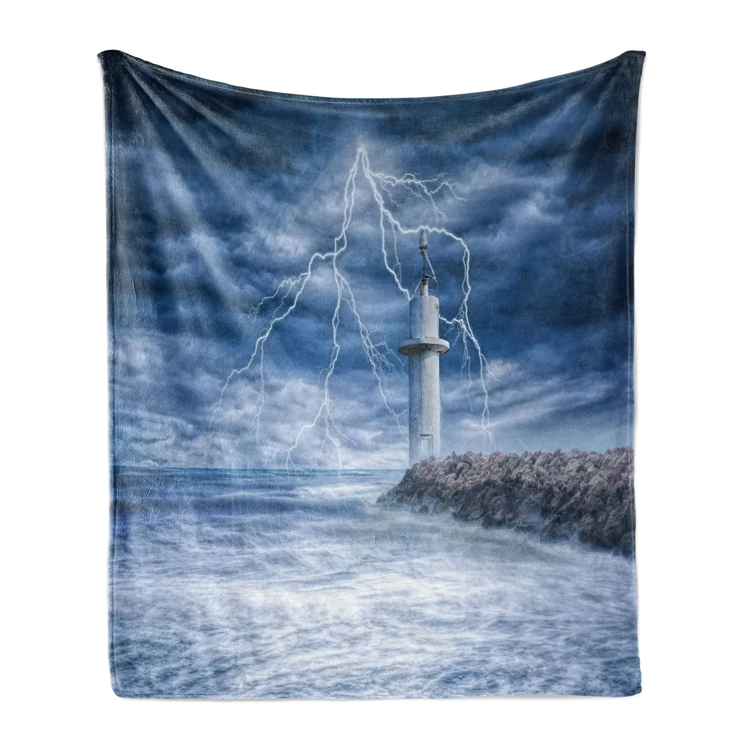

Vintage Sea Landscape Lighthouse Flannel Throw Blanket Soft Winter Warm Sofa Lightweight Thermal s Home Gifts