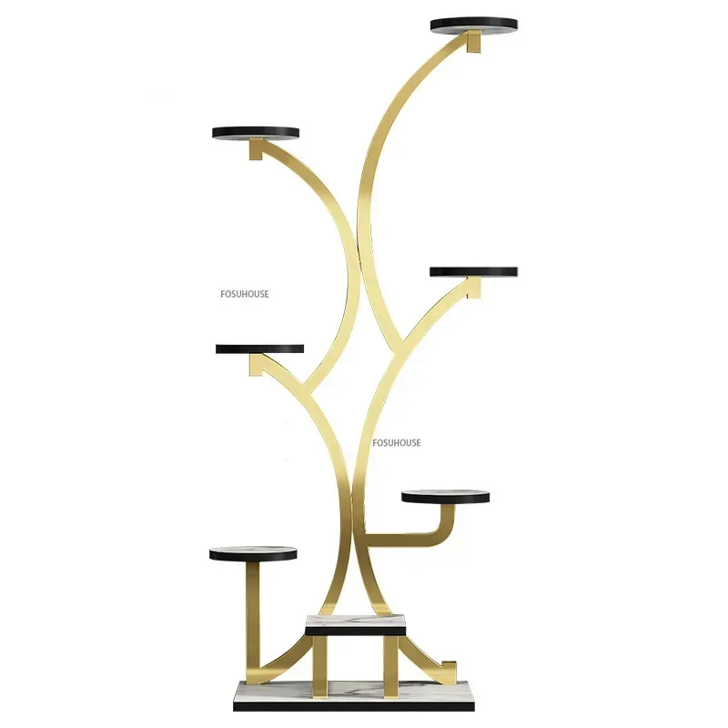 Indoor Plant Stand Living Room Floor Flowers Stand Modern Creative Plant Pot Planter Display Organizer Home Furniture X