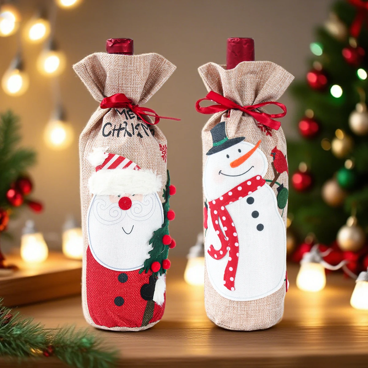 Copri bottiglia di vino di Natale Decorazioni di buon Natale per la casa 2025 Navidad Noel Natal Ornamenti Regalo di Natale Felice Anno Nuovo 2026 15 Copri bottiglia di vino di Natale Decorazioni di buon Natale per la casa 2025 Navidad Noel Natal Ornamenti Regalo di Natale Felice Anno Nuovo 2026 15