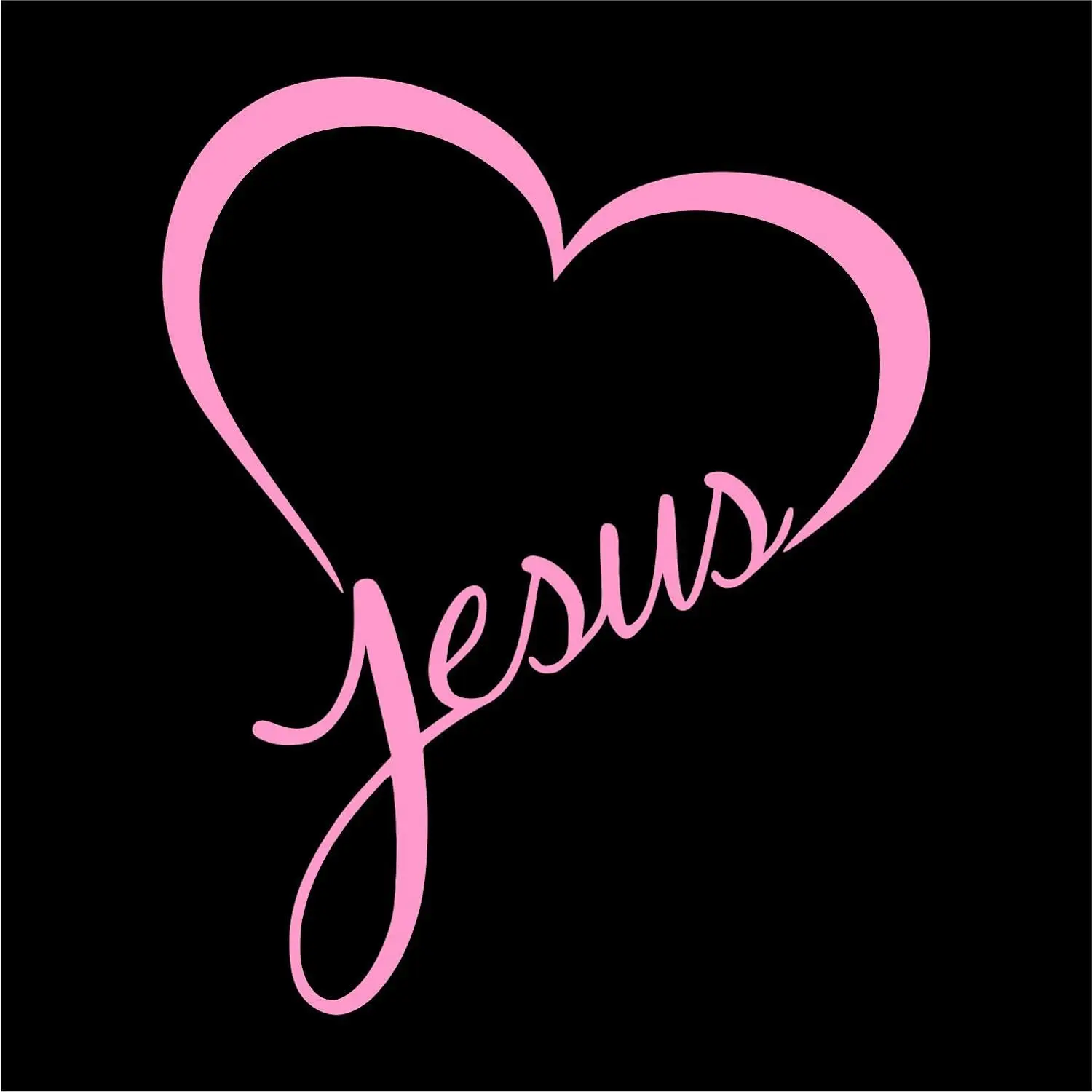 Personalized customization Sunset Graphics Decals Heart Decal Vinyl Car Sticker Waterproof Reflective Sunscreen Light Pink