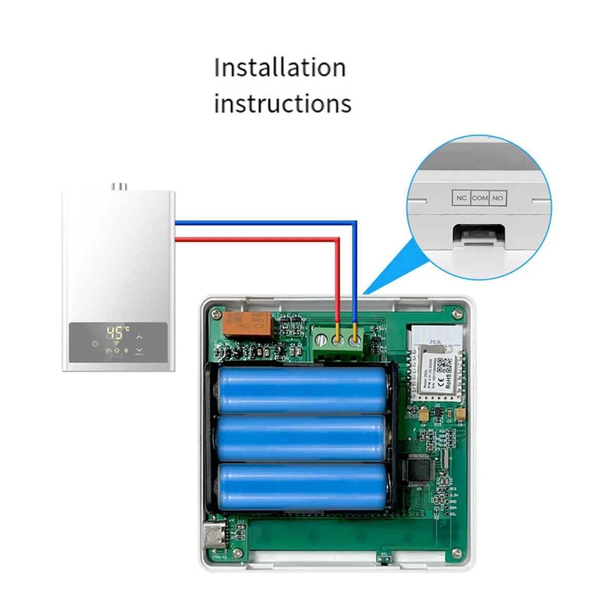 Tuya ZigBee Thermostat Smart Home Battery Powered Temperature Controller for Gas Boiler Works with Voice AssistantJADD