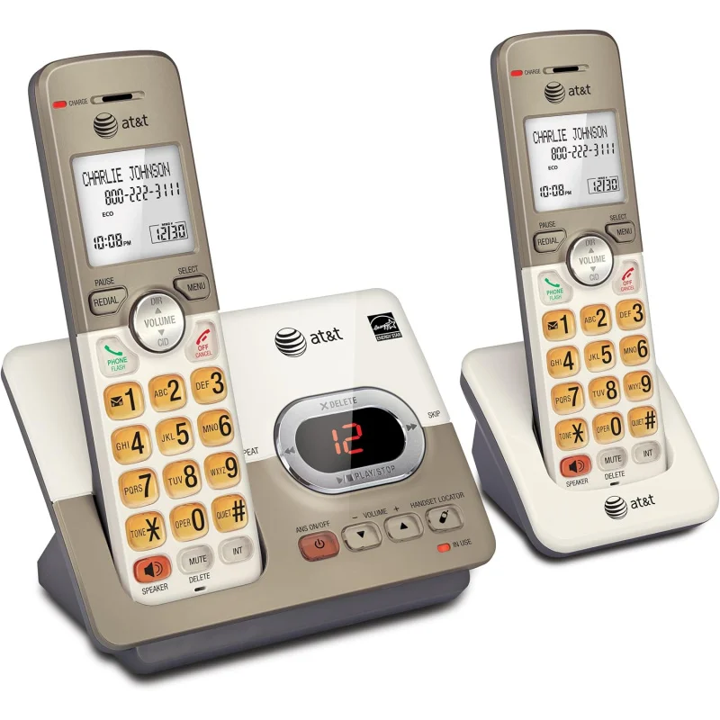 EL52213 2-Handset Cordless Phone with Answering System & Extra-large Backlit Keys