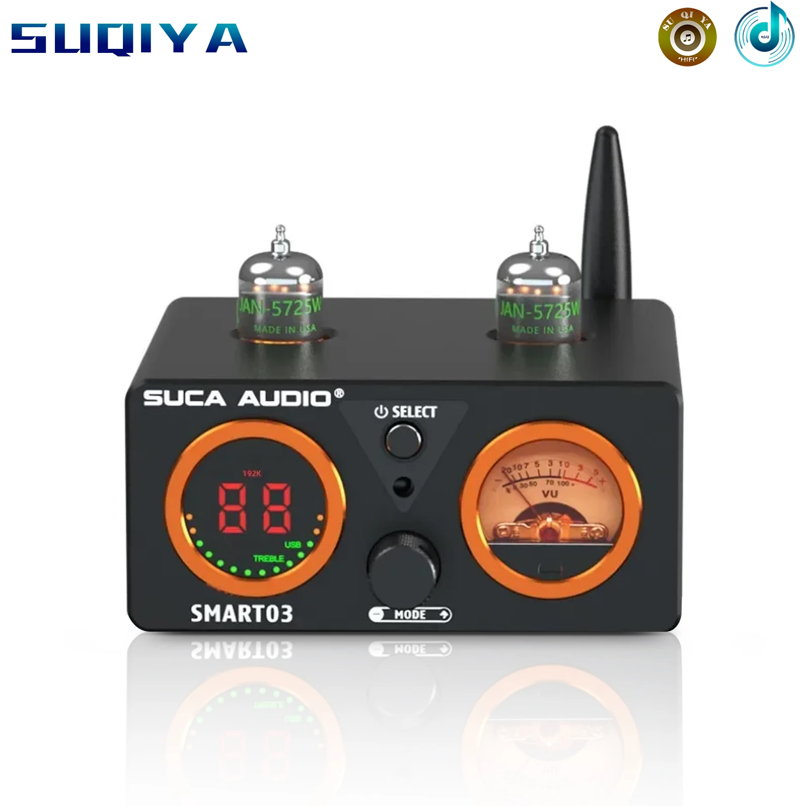 

QCC3031 Bluetooth 5.1 JAN 5725 Vacuum Tube Preamp Amplifier With VU Meter LED Screen Remote Control HiFi Home Digital Amp 100W*2