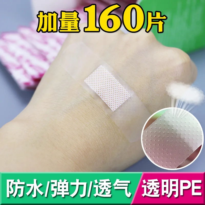 

160pcs Transparent Emergency First Aid Bandage Strap Waterproof Medical Hemostasis Clear Breathable Tape Adhesive Patch Stickers
