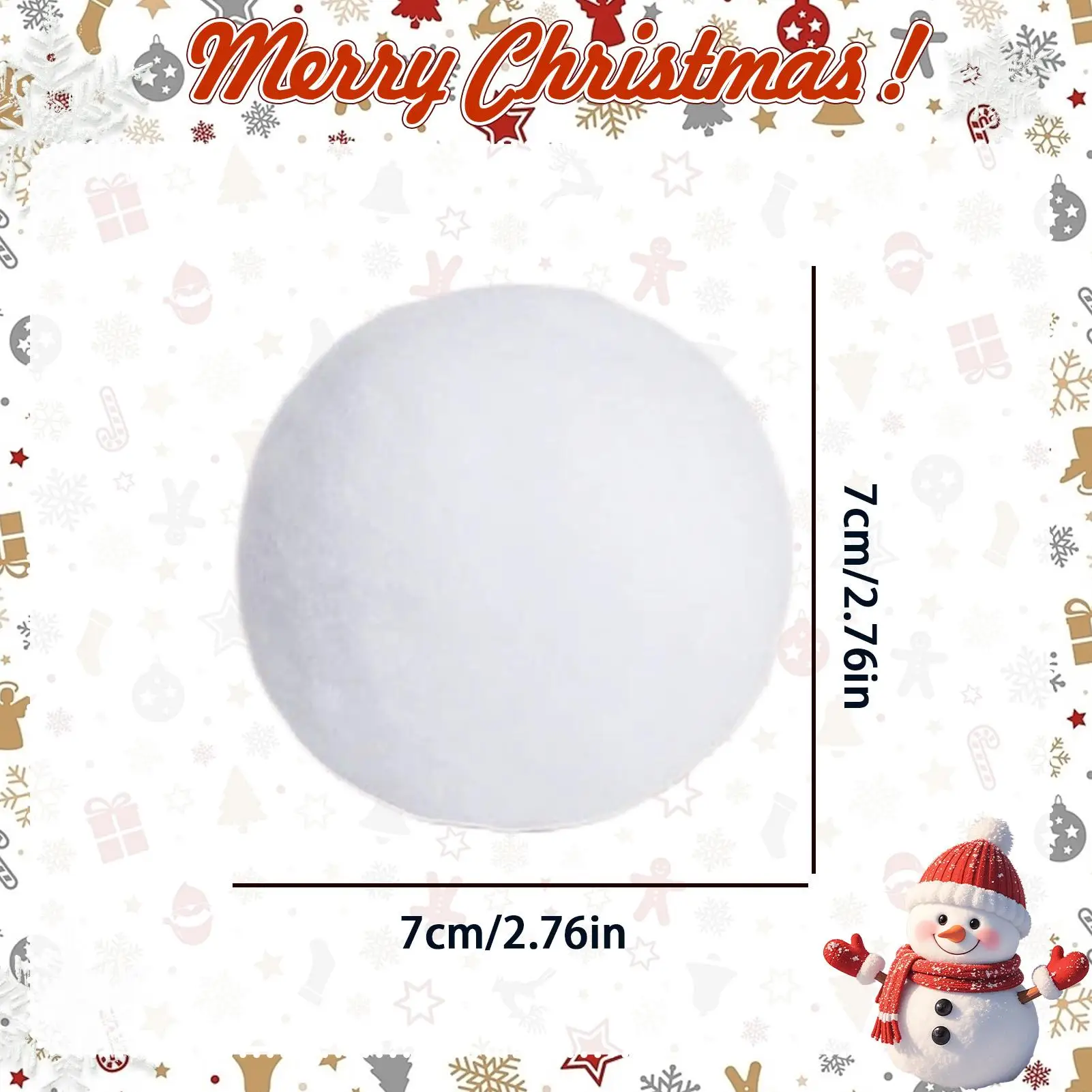 Snow Toy Balls 30 Pieces Soft Artificial Fun Holiday Supplies Winter Indoor Toys For Christmas New Year Special Occasions Kids
