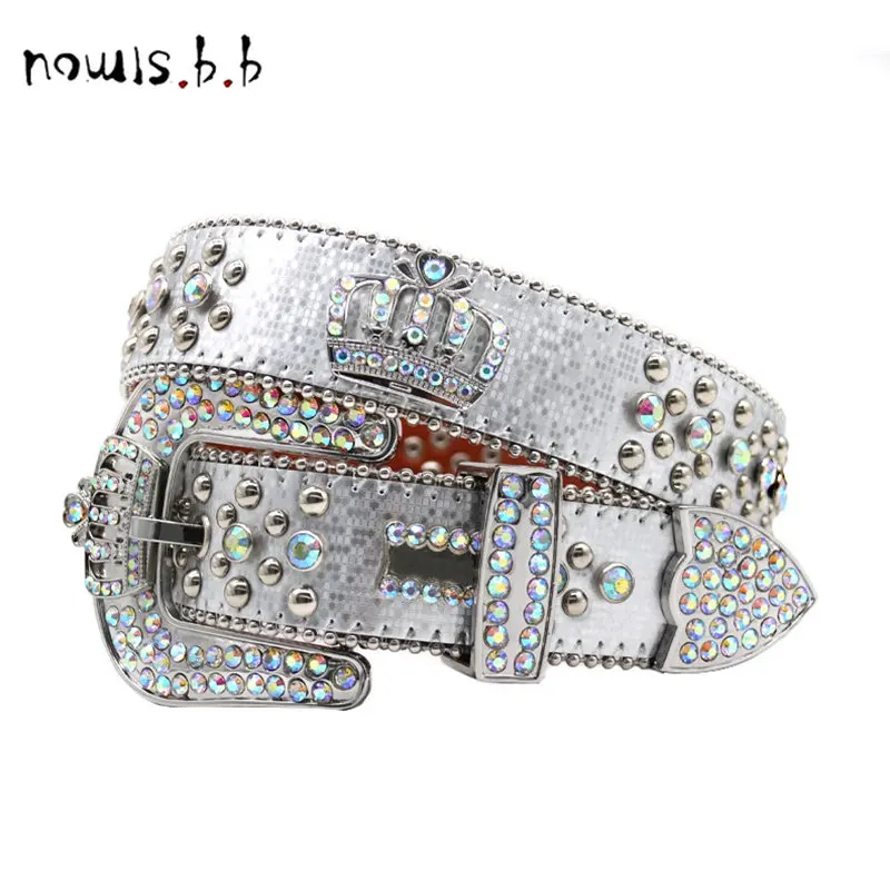 Goth Rhinestone Belt Women Harajuku Y2k Western Cowboy Bling Belt