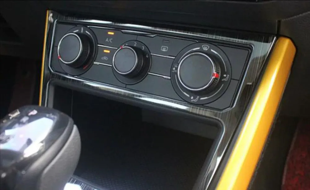 폭스바겐 VW Virtus 2023-26 에어컨 스위치 버튼 패널 프레임 장식 인테리어 커버 스티커 트림용 자동차 스타일링