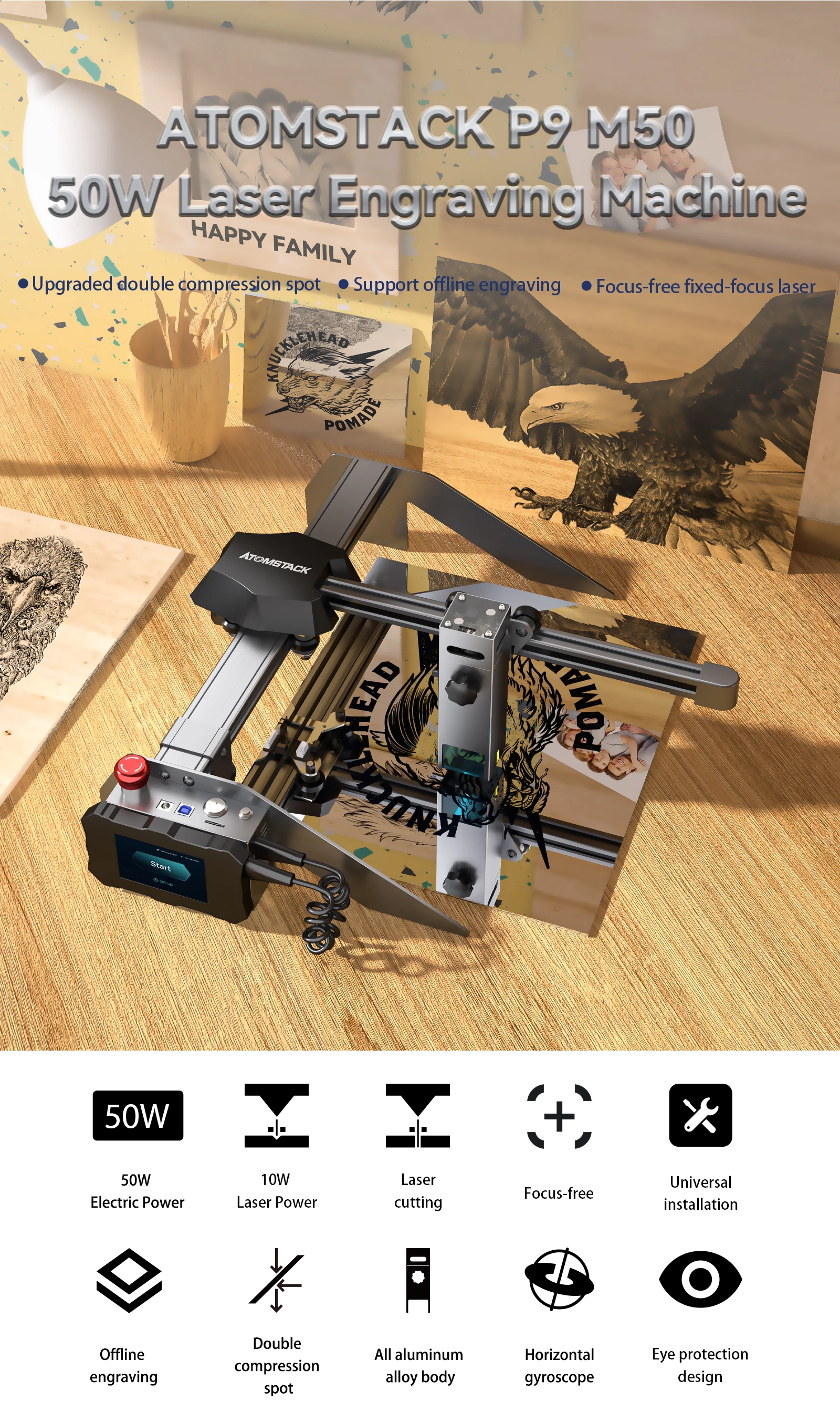 The Atomstack P9 M50 - A great 10W laser engraver in a small package 
