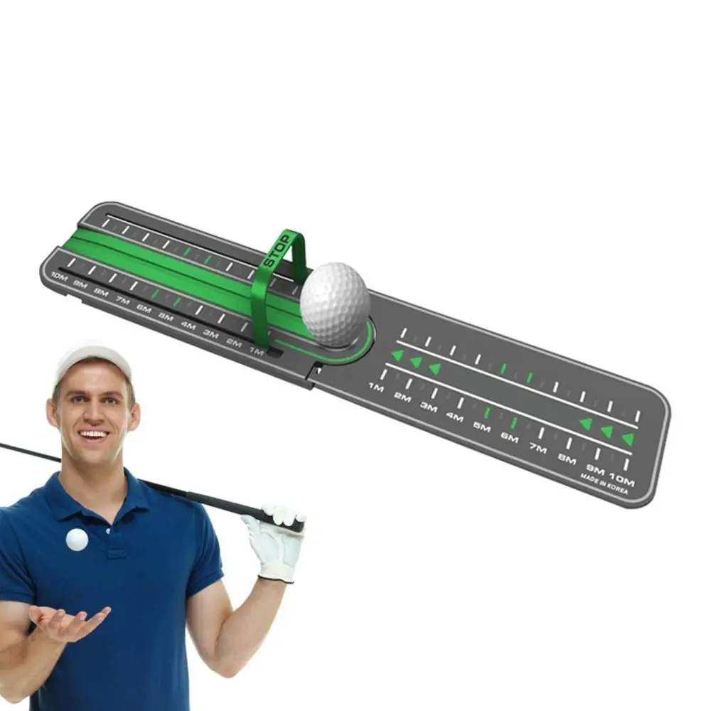 

Green Golf Precision Distance Putting Drill Golf Putting Alignment Rail Portable Golf Trainer Aid|Golf Course