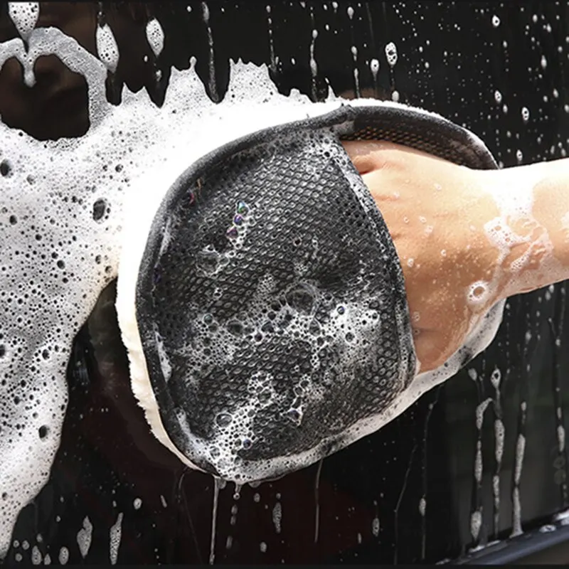 Car Cleaning Gloves Car Wash Wool Gloves Thickened Fleece Lined Cleaning Brush