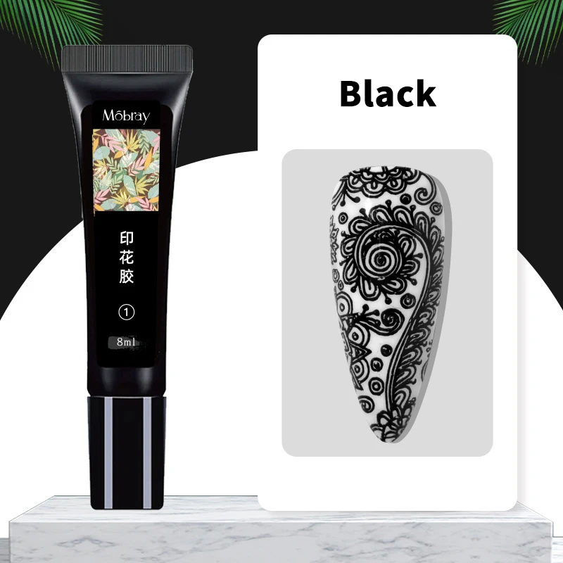 Vibrant Nail Art Gel Paint for Stamping and Phototherapy