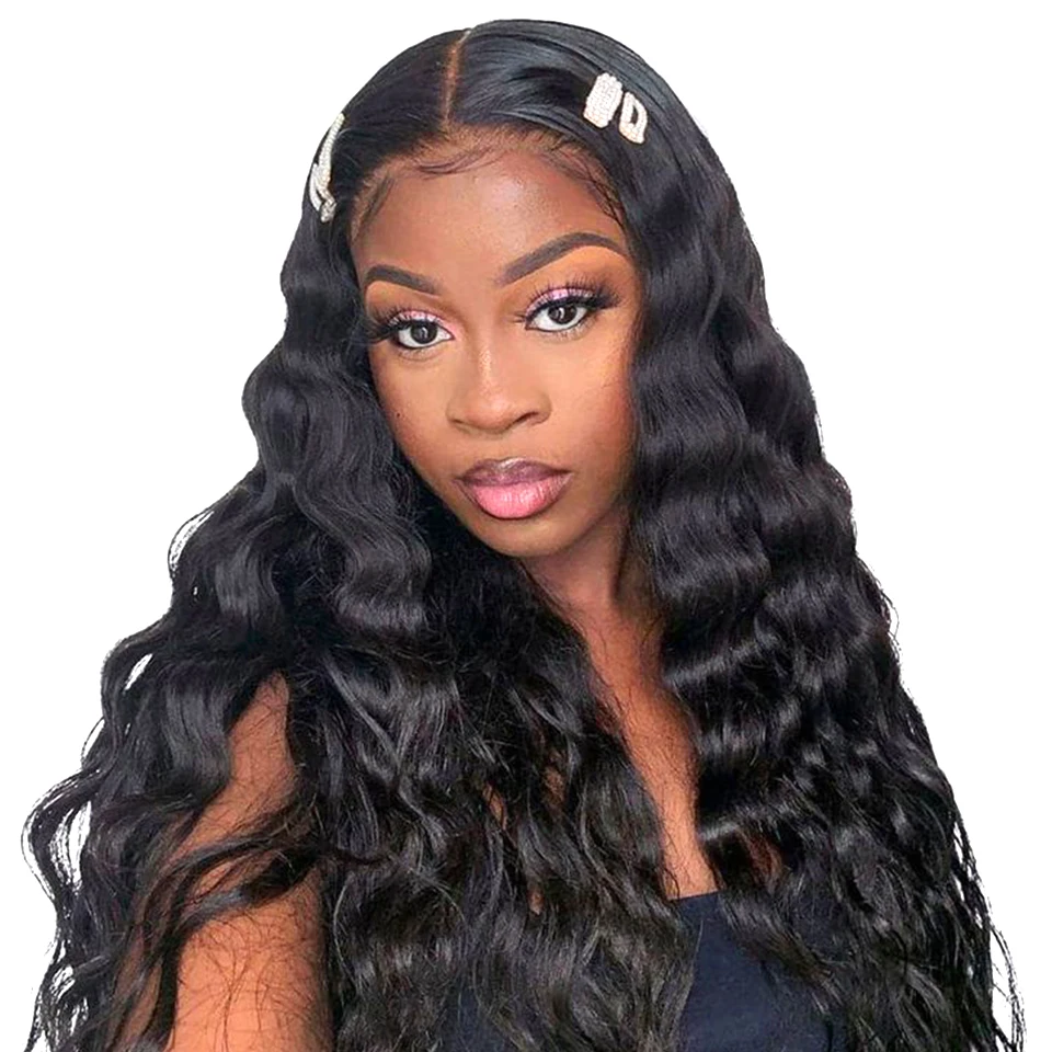 Loose Wave Lace Closure Frontal Human Hair 4x4 Lace Closure Pre Plucked Loose Deep Wave Human Hair For Women Frontal 130%