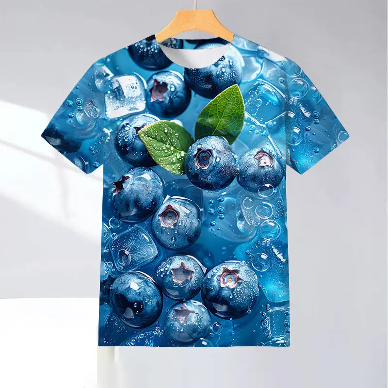 Mens Summer Short Sleeve Pitaya Print T Shirt