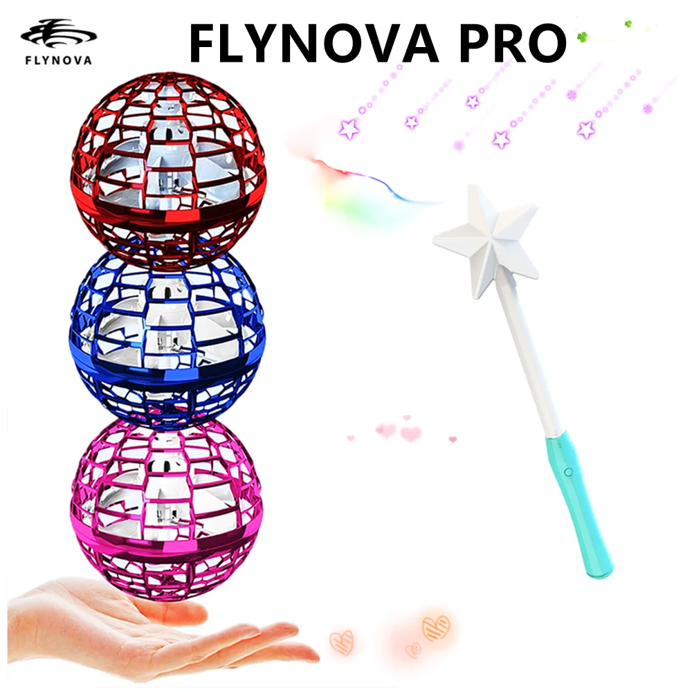

Flynova Pro Mini UFO Fly Ball Boomerang Soaring Flying Spinner Aircraft Lights Technique Hand Operated Fly Orb Ball Toy Gifts
