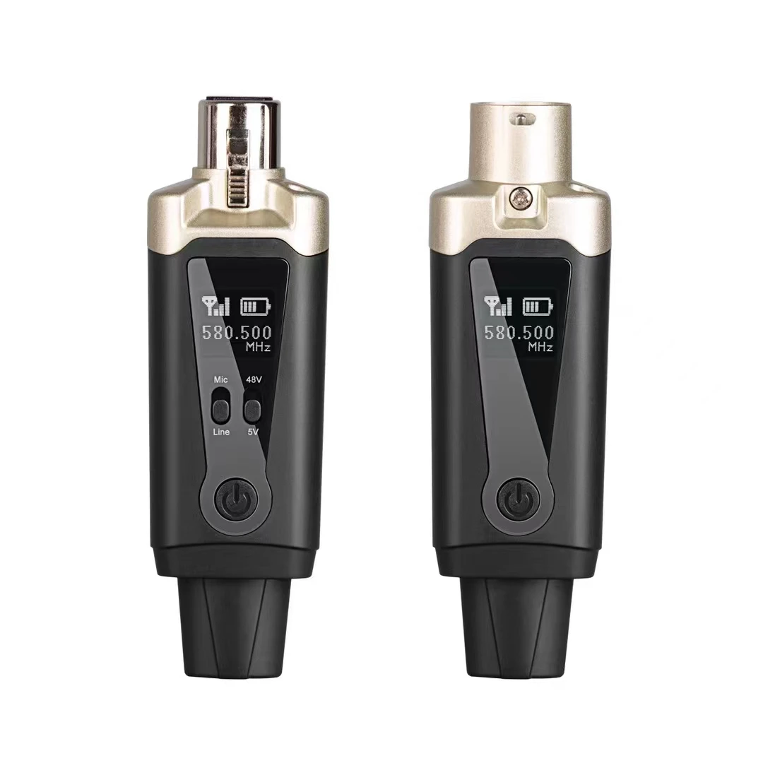 

UHF Digital Microphone Wired to Wireless Audio Transmitter Transmission System for Wired Microphone/ MIXER