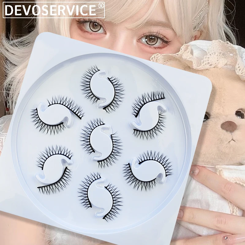 

2023 New 7Pairs Natural Soft Short 3D Mink False Eyelashes Handmade Fake Lashes Makeup Kit Mink Lashes Extension Tools Maquiagem