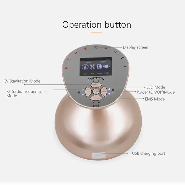 4D Ultrasonic Cavitation Body Slimming Machine RF EMS Fat