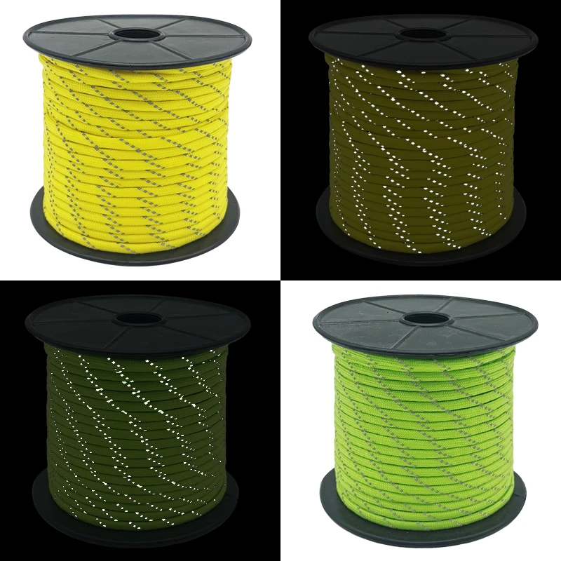 Reflective 550 Paracord 7 Strands 4mm - Outdoor Camping Survival Cord
